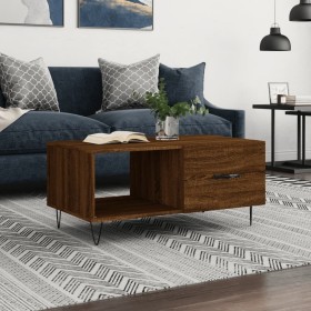 Brown oak plywood coffee table 90x50x40 cm by vidaXL, Coffee table - Ref: Foro24-829211, Price: 47,41 €, Discount: %