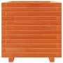 Jardinera madera maciza de pino marrón cera 50x50x49,5 cm