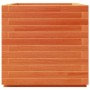 Jardinera madera maciza de pino marrón cera 50x50x49,5 cm