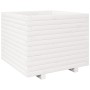 Jardinera madera maciza de pino blanco 60x60x49,5 cm