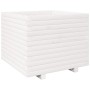 Jardinera madera maciza de pino blanco 60x60x49,5 cm