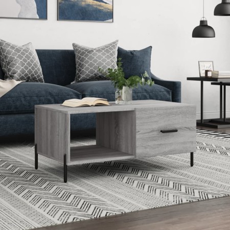 Mesa de centro madera contrachapada gris Sonoma 90x50x40 cm de vidaXL, Mesas de centro - Ref: Foro24-829226, Precio: 50,58 €,...
