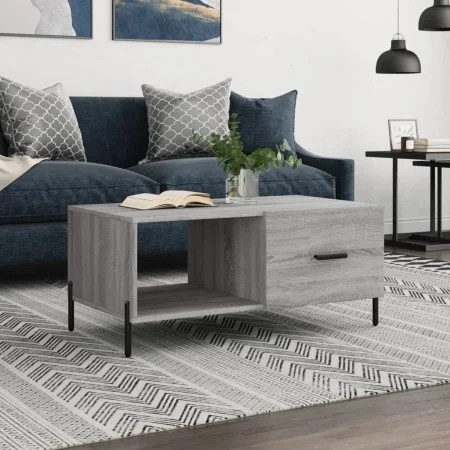 Sonoma gray plywood coffee table 90x50x40 cm by vidaXL, Coffee table - Ref: Foro24-829226, Price: 50,19 €, Discount: %