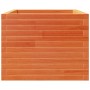 Jardinera madera maciza de pino marrón cera 60x60x49,5 cm