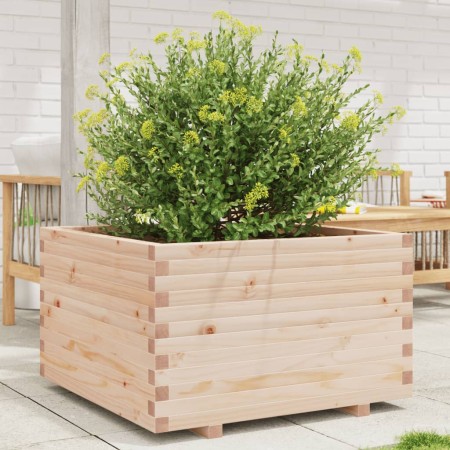Jardinera madera maciza de pino 80x80x49,5 cm