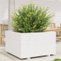 Jardinera madera maciza de pino blanco 80x80x49,5 cm