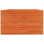 Jardinera madera maciza de pino marrón cera 80x80x49,5 cm