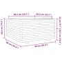 Jardinera madera maciza de pino 90x90x49,5 cm