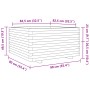 Jardinera madera maciza de pino blanco 90x90x49,5 cm