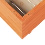 Jardinera madera maciza de pino marrón cera 90x90x49,5 cm