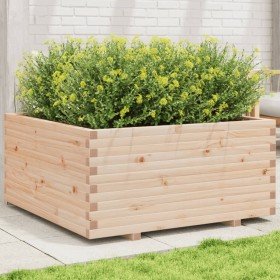 Jardinera madera maciza de pino 100x100x49,5 cm