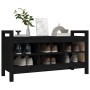 Banco de recibidor madera maciza de pino negro 110x40x60 cm de vidaXL, Bancos para recibidores y almacenamiento - Ref: Foro24...