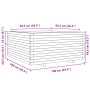 Jardinera madera maciza de pino 100x100x49,5 cm
