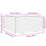 Jardinera madera maciza de pino blanco 100x100x49,5 cm