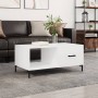 Mesa de centro madera contrachapada blanco brillo 90x50x40 cm de vidaXL, Mesas de centro - Ref: Foro24-829214, Precio: 51,40 ...