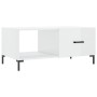 Mesa de centro madera contrachapada blanco brillo 90x50x40 cm de vidaXL, Mesas de centro - Ref: Foro24-829214, Precio: 51,40 ...