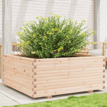 Jardinera madera maciza de pino 110x110x49,5 cm