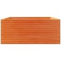 Jardinera madera maciza de pino marrón cera 110x110x49,5 cm