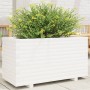 Jardinera madera maciza de pino blanco 90x40x49,5 cm