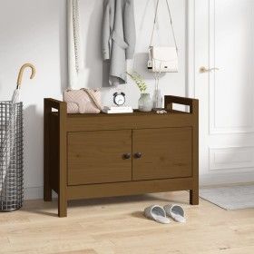 Flurbank aus massivem honigbraunem Kiefernholz 80x40x60cm von vidaXL, Bänke für Hallen und Lager - Ref: Foro24-821782, Preis:...