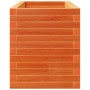 Jardinera madera maciza de pino marrón cera 90x40x49,5 cm