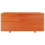 Jardinera madera maciza de pino marrón cera 110x40x49,5 cm