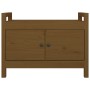 Flurbank aus massivem honigbraunem Kiefernholz 80x40x60cm von vidaXL, Bänke für Hallen und Lager - Ref: Foro24-821782, Preis:...
