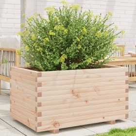 Jardinera madera maciza de pino 90x60x49,5 cm en Maceteros y jardineras | Comprar online en Foro24