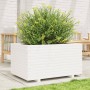 Jardinera madera maciza de pino blanco 90x60x49,5 cm
