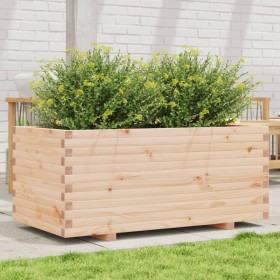 Jardinera madera maciza de pino 110x60x49,5 cm