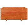 Jardinera madera maciza de pino marrón cera 110x60x49,5 cm