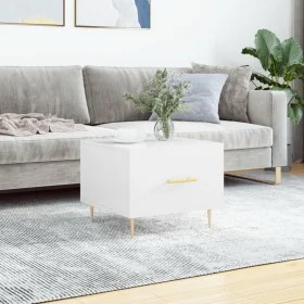 White gloss engineered wood coffee table 50x50x40 cm by vidaXL, Coffee table - Ref: Foro24-829368, Price: 38,27 €, Discount: %