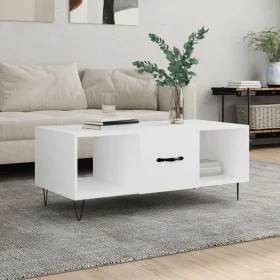 Couchtisch aus weißem Sperrholz, 102 x 50 x 40 cm von vidaXL, Couchtisch - Ref: Foro24-829292, Preis: 49,14 €, Rabatt: %