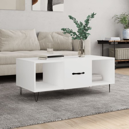 Couchtisch aus weißem Sperrholz, 102 x 50 x 40 cm von vidaXL, Couchtisch - Ref: Foro24-829292, Preis: 49,60 €, Rabatt: %
