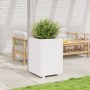 Jardinera madera maciza de pino blanco 50x50x72,5 cm