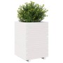 Jardinera madera maciza de pino blanco 50x50x72,5 cm