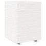 Jardinera madera maciza de pino blanco 50x50x72,5 cm