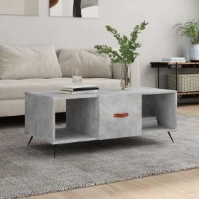 Mesa de centro madera contrachapada gris hormigón 102x50x40 cm de vidaXL, Mesas de centro - Ref: Foro24-829272, Precio: 48,58...
