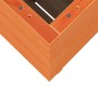 Jardinera madera maciza de pino marrón cera 50x50x72,5 cm