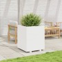 Jardinera madera maciza de pino blanco 60x60x72,5 cm