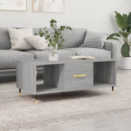 Mesa de centro madera contrachapada gris Sonoma 102x50x40 cm de vidaXL, Mesas de centro - Ref: Foro24-829282, Precio: 48,59 €...