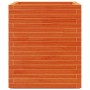 Jardinera madera maciza de pino marrón cera 60x60x72,5 cm