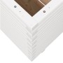 Jardinera madera maciza de pino blanco 70x70x72,5 cm