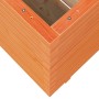 Jardinera madera maciza de pino marrón cera 70x70x72,5 cm