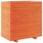 Jardinera madera maciza de pino marrón cera 70x40x72,5 cm