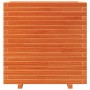 Jardinera madera maciza de pino marrón cera 70x40x72,5 cm