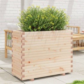 Jardinera madera maciza de pino 90x40x72,5 cm