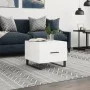 Weiß glänzender Couchtisch aus Holzwerkstoff, 50 x 50 x 40 cm von vidaXL, Couchtisch - Ref: Foro24-829448, Preis: 45,11 €, Ra...