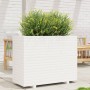Jardinera madera maciza de pino blanco 90x40x72,5 cm