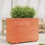 Jardinera madera maciza de pino marrón cera 90x40x72,5 cm